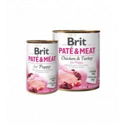 BRIT CARE Chicken&Turkey for Puppy Pate & Meat konservai šuniukams