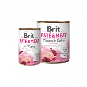 BRIT CARE Chicken&Turkey for Puppy Pate & Meat konservai šuniukams