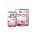 BRIT CARE Chicken&Turkey for Puppy Pate & Meat konservai šuniukams