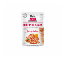 Brit Care Fillets in Gravy Savory Salmon konservai katėms