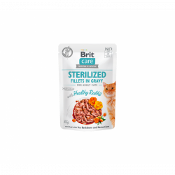 Brit Care Sterilized Fillets in Gravy Healthy Rabbit konservai katėms